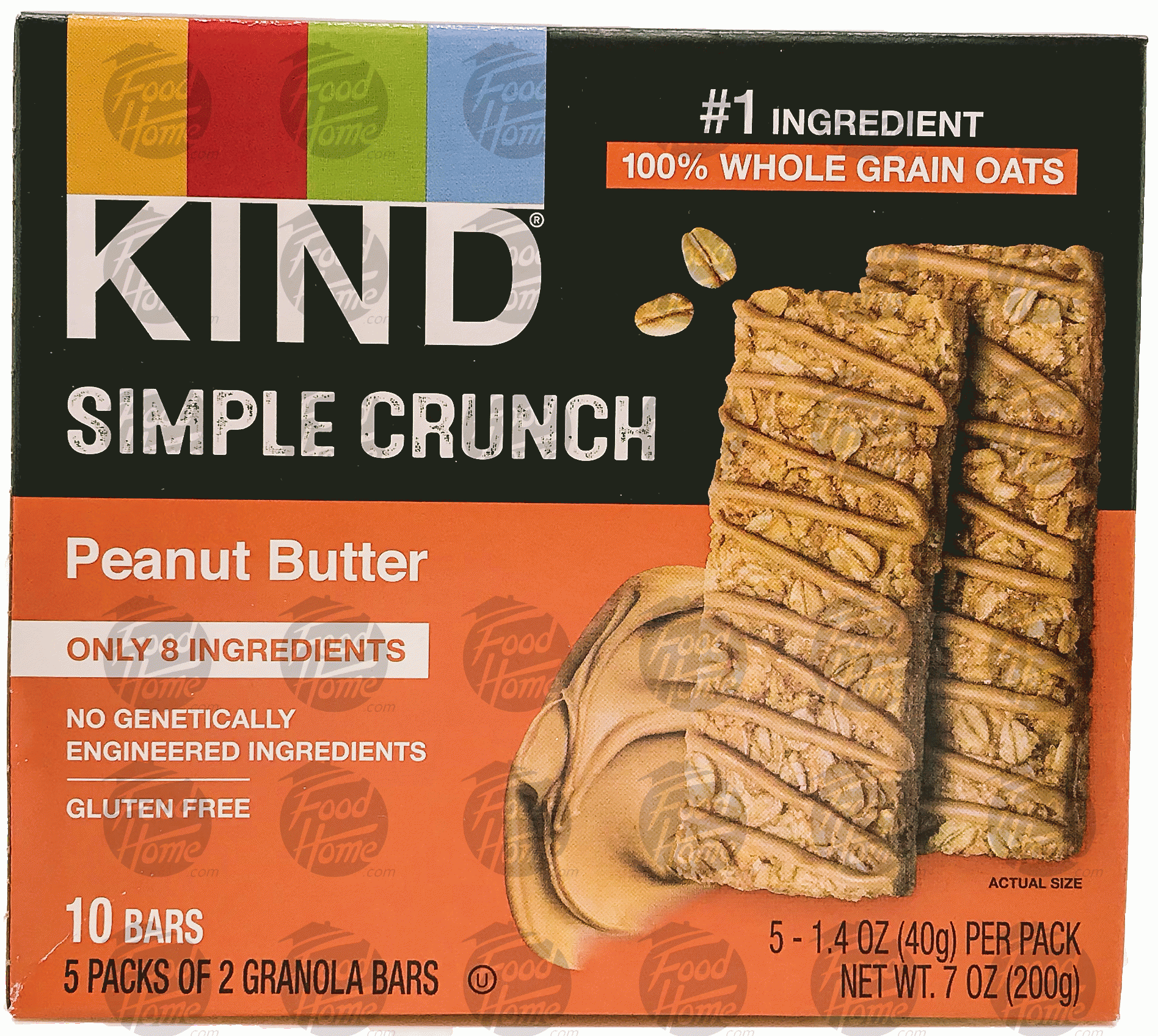 Kind Simple Crunch peanut butter granola bars, 10 pk., box Full-Size Picture